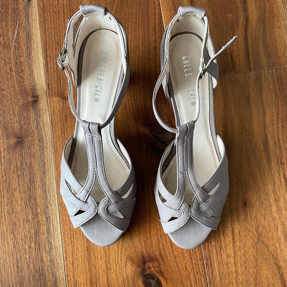 Chelsea Crew vintage look T-strap heels | Gray | Women's 39 - Picture 4 of 6
